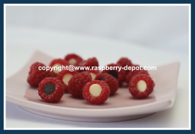 Easy Fruit Tray Decoration Idea with Raspberries and Chocolate