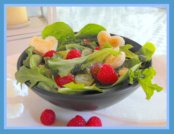 Salad For Father's Day - Mixed Greens and Raspberries