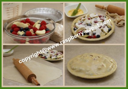 How to Make an Apple Raspberry and Blueberry Pie