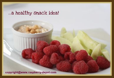 Healthy Fresh Fruit Dip Made with Cottage Cheese and Peanut Butter