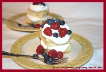 Shortcake with Raspberries and Blueberries