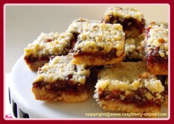 Red Raspberry Squares Recipe - Baking with Raspberry Jam