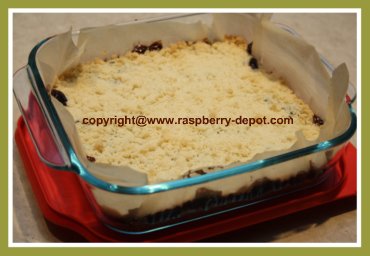 Bars Recipe in 8 inch pan using Raspberry Jam