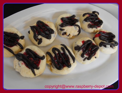 Homemade Raspberry Thumbprint Cookies with Chocolate Chips