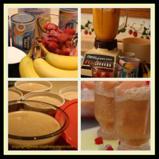 Making Raspberry Slush Frozen Drink Recipe