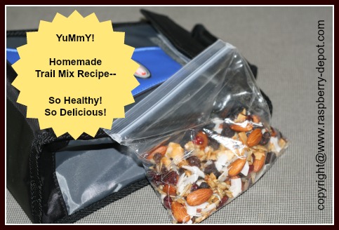 Easy Recipe for a Healthy Trail Mix for Kid's lunch snack