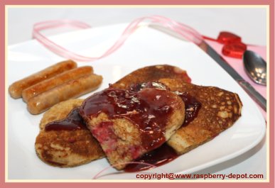 Valentine's Day Breakfast or Brunch - Heart Shape Pancakes