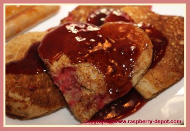 Heart Shaped Pancakes for Valentine's Day