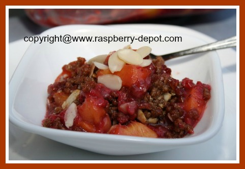 Easy Peach Raspberry Dessert Recipe Idea
