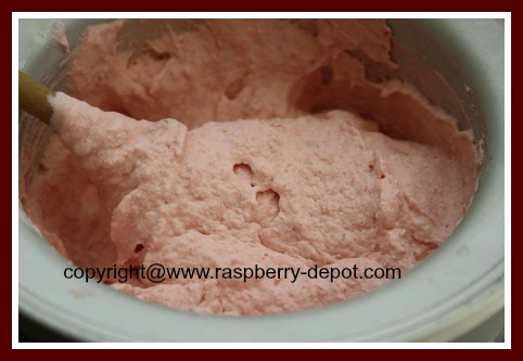 Freshly Made Homemade Ice Cream in Cuisinart Ice Cream Maker