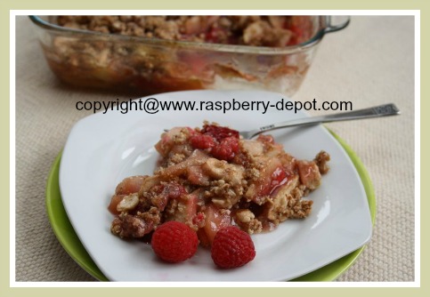 Gluten Free / Wheat Free Apple and Raspberries Dessert Idea