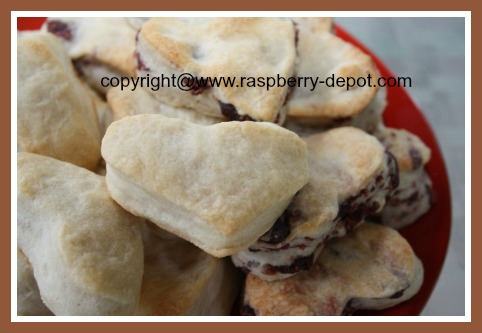 Heart Shaped Food Biscuits Made with Baking Powder