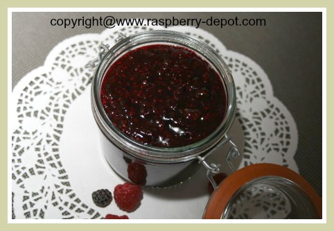 Homemade Black Raspberry Sauce