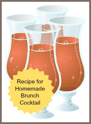 Homemade Brunch Cocktail Recipe for Christmas or New Year's Day Morning