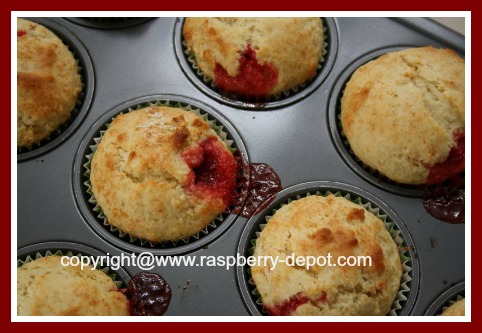 Make Homemade Raspberry Jam Muffins - Muffins with Jam Centers