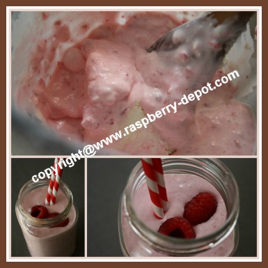 Making a Raspberry Cheesecake Smoothie or Shake
