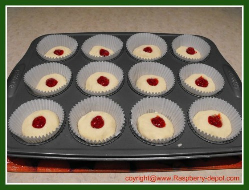 Making Raspberry Tarts with jam centers