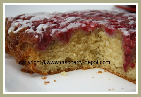 Homemade Raspberry Cake made with fresh raspberries
