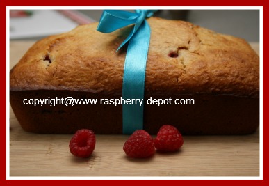 Homemade Raspberry Quick Bread Loaf Made with Fresh or Frozen Raspberries