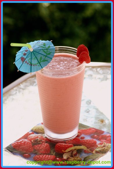 Smoothie with Pineapple and Berries and Yogurt