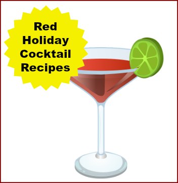 Red Holiday Cocktail Recipes for Christmas or New Year's Eve