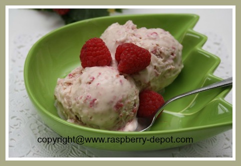 White Chocolate Raspberry Ice Cream Recipe